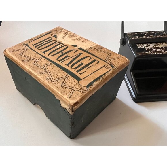 Vintage 1930s Roto-Gage Stamp Collector Measuring Device, Read Amazing History! - Picture 11 of 11